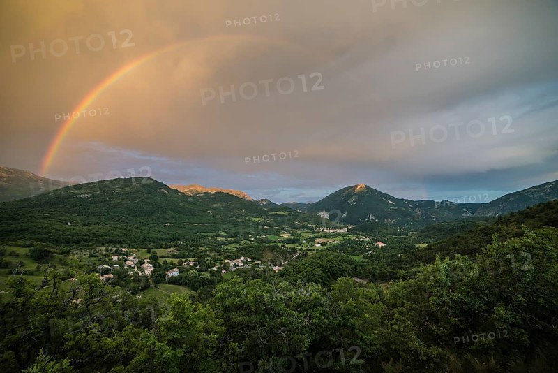 Rainbow over the valley of Castellane