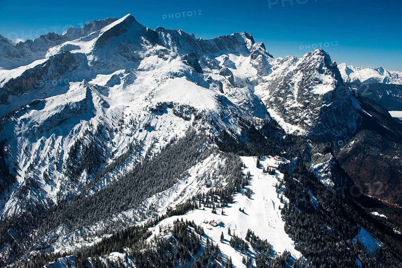 Garmisch Classic area with Zugspitze and Hollental