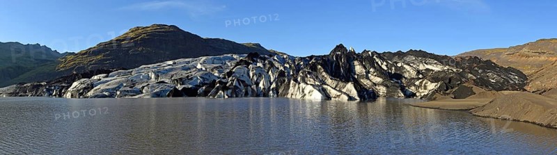 Panorama of the glacier Solheimajokull
