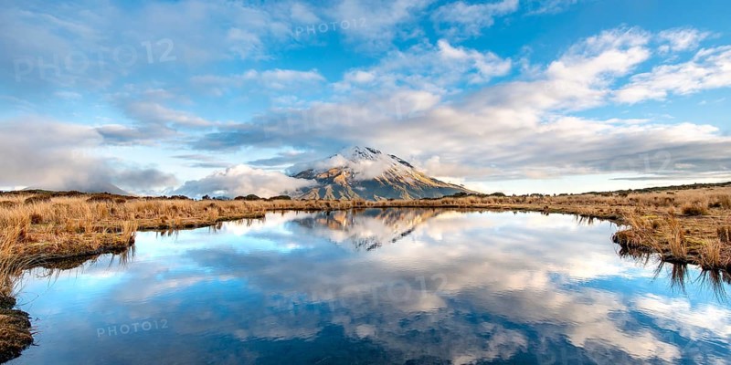 Water reflection in Pouakai Tarn