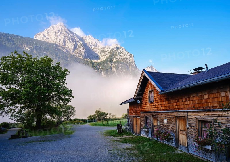 Wettersteinspitze with early fog