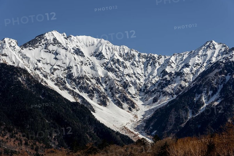 Volcano Mount Hotaka with snow