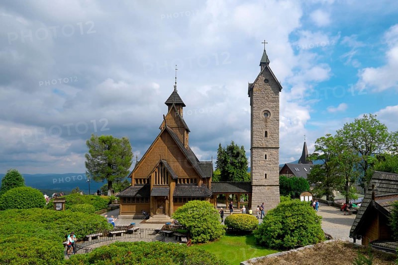 Romanesque stave church Wang with bell tower