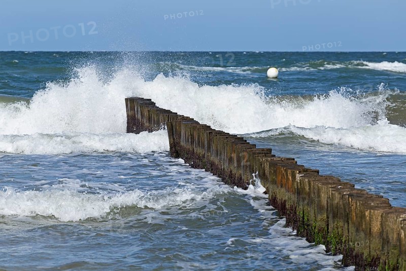 Stormy surf at groyne