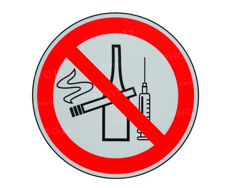 Prohibition sign for cigarettes