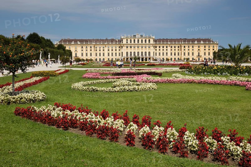 Flowerbeds in front of Schonbrunn Palace
