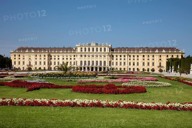 Flowerbeds in front of Schonbrunn Palace