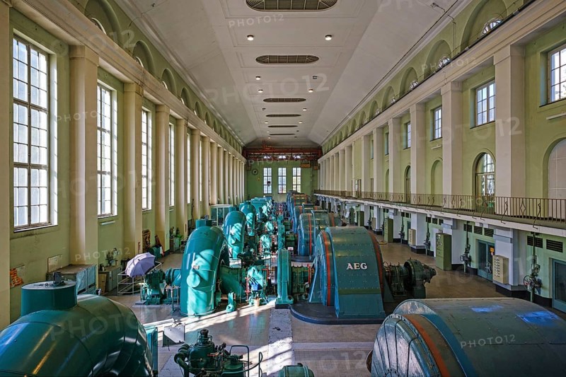 Machine hall of the Walchensee Power Plant