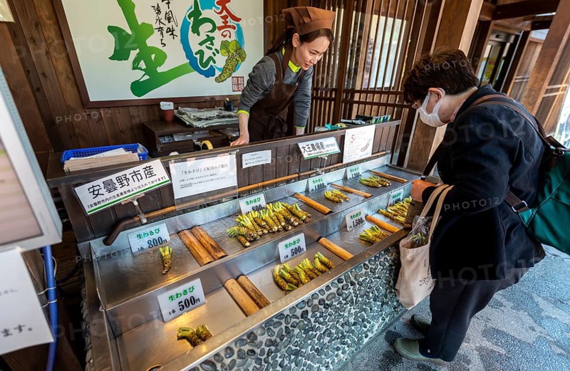 Japanese woman buys Wasabi