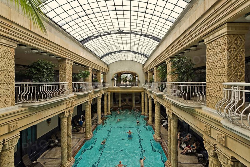 Indoor swimming pool in St. Gellert Thermal Bath