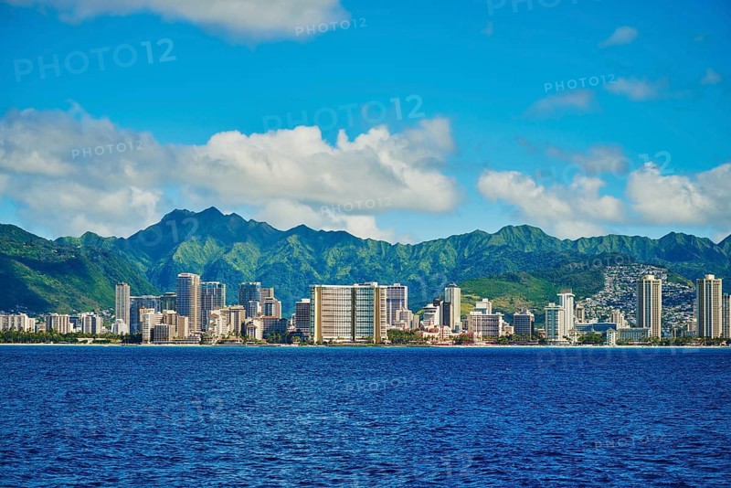 Landscape of high Buildings at the beach