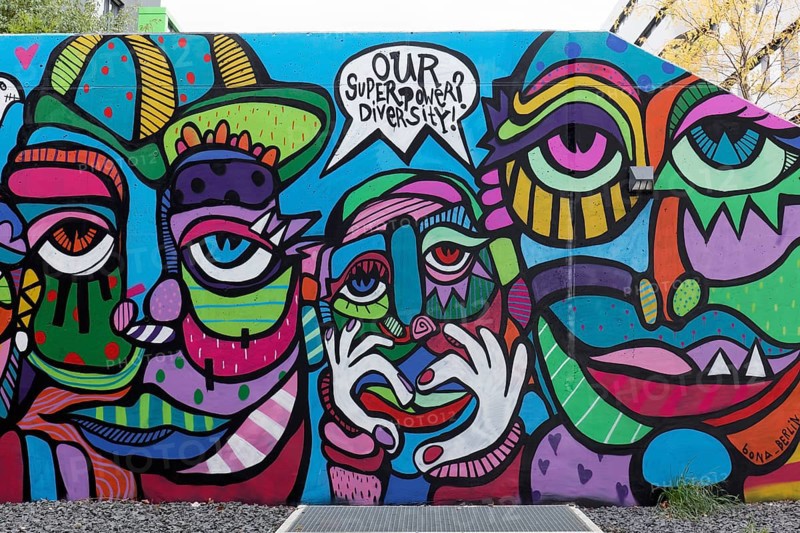 Colourful faces