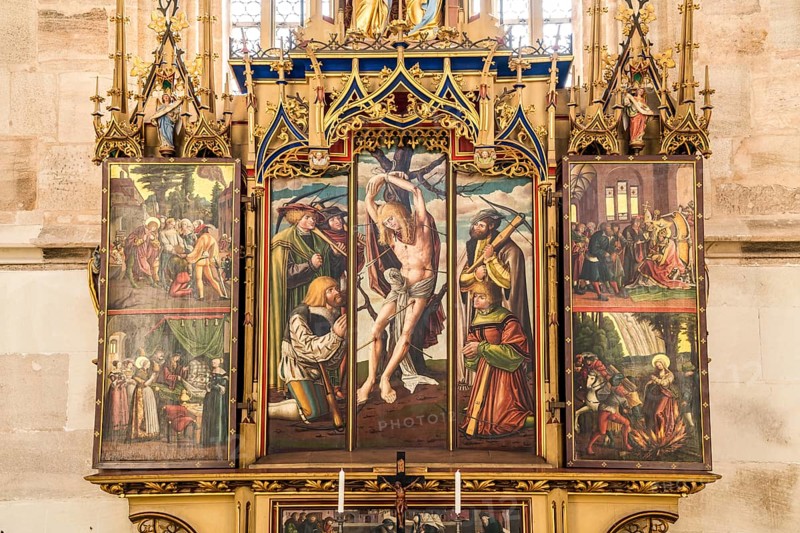 Sebastian's altar in the catholic parish church St. Georg