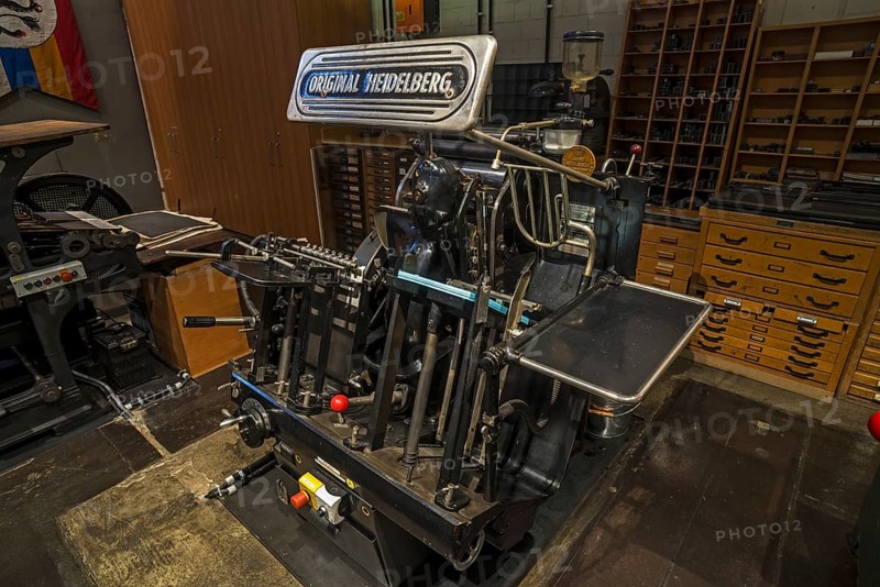 Historical original Heidelberg printing machine from 1950
