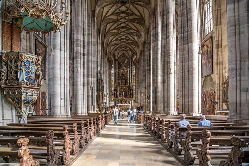 Interior of the catholic parish church St. Georg