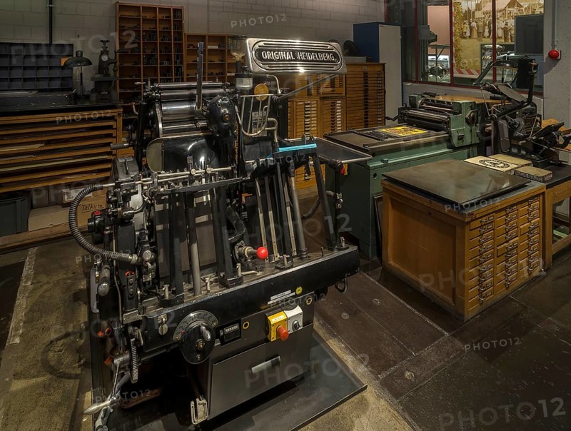 Historical original Heidelberg printing machine from 1950