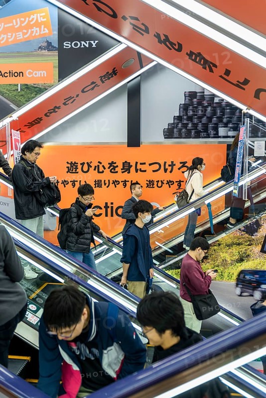 Escalators in a store