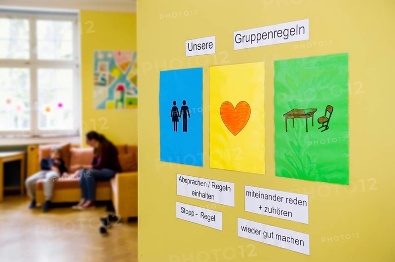 Door of a group room of an all-day school