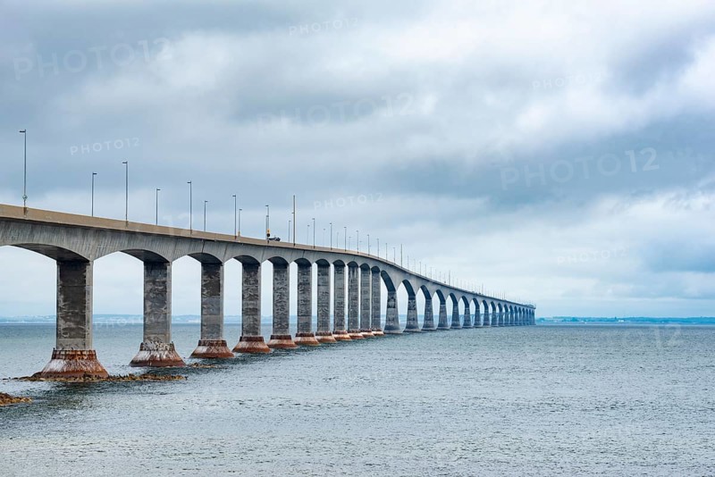 Confederation bridge linking New Brunswick with Prince Edward Island