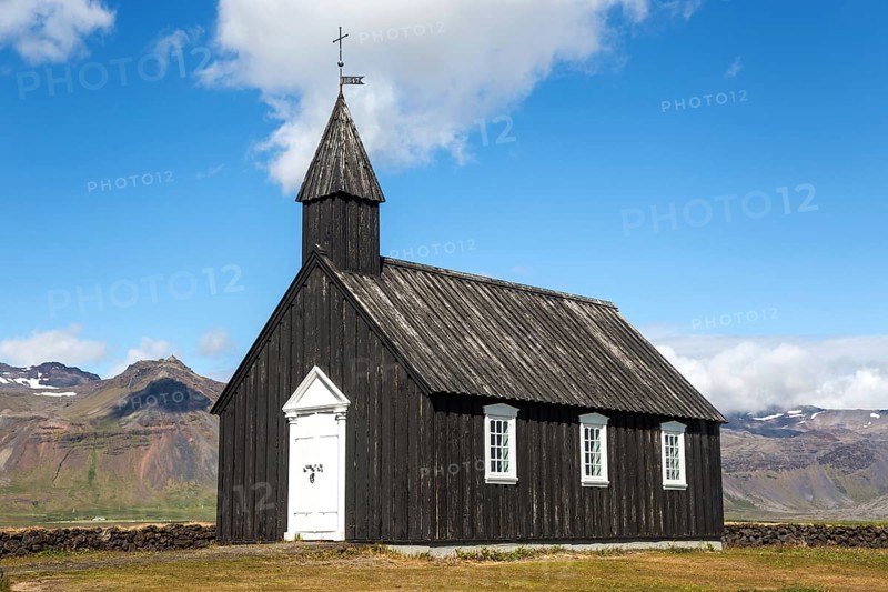 Black wooden church