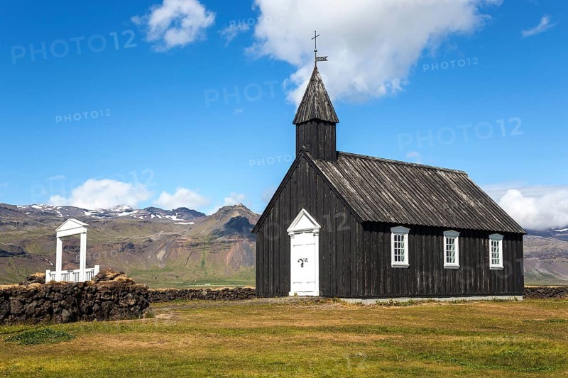 Black wooden church