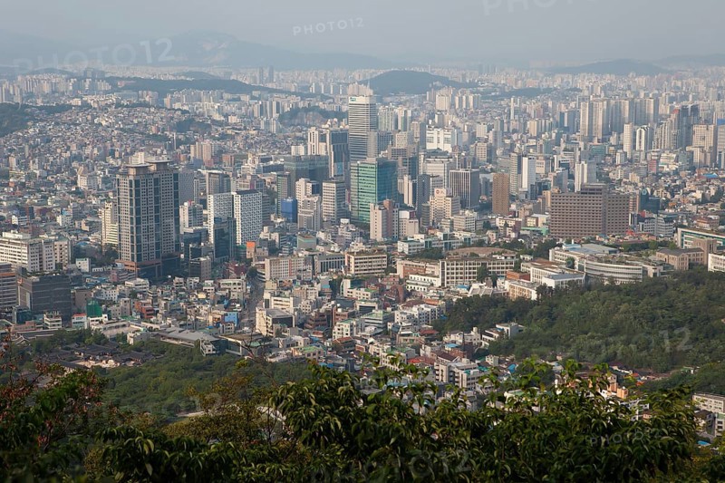 City view from Namsan Mountain