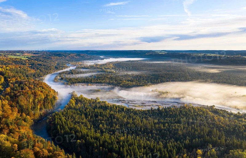 Estuary of Loiach in Isar