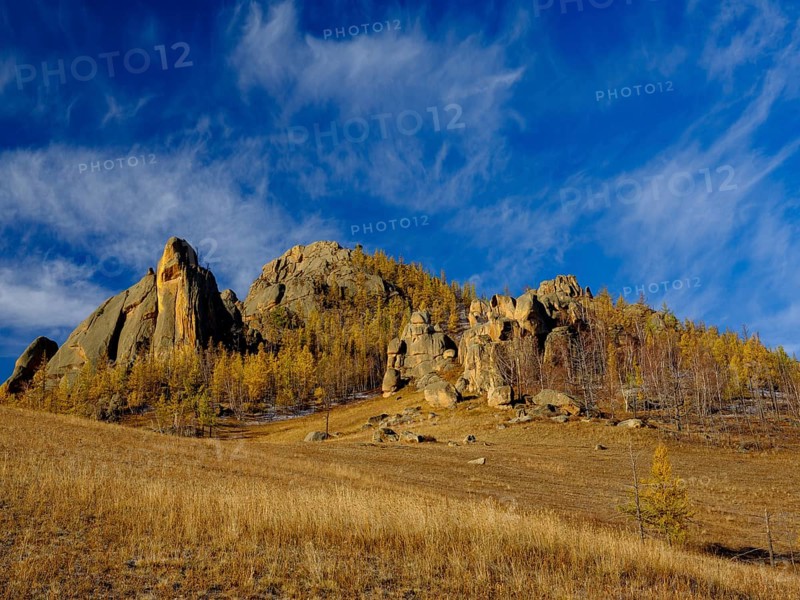 Rock formations in Gorchi Terelj National Park