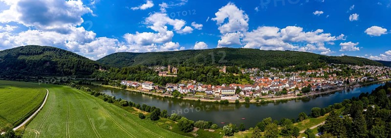 Aerial view of the Vierburgeneck Schadeck Castle