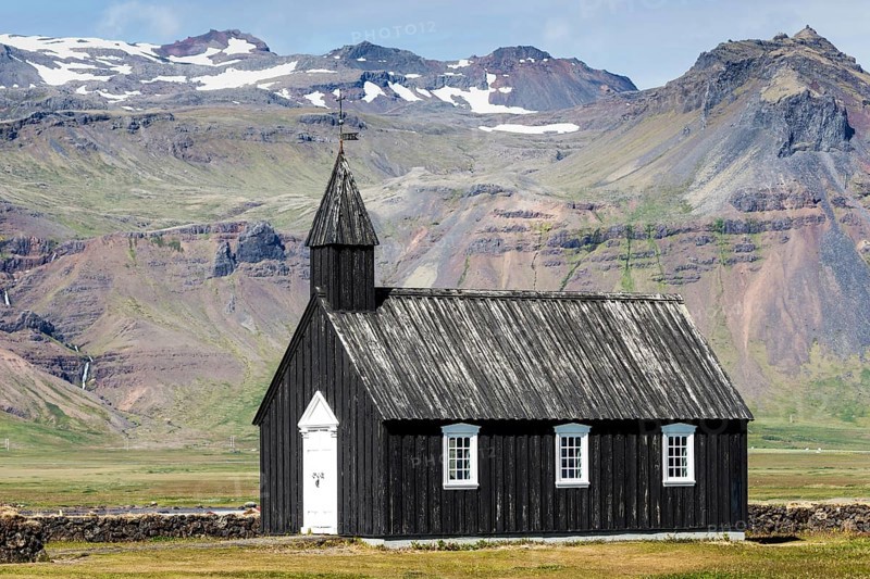 Black wooden church