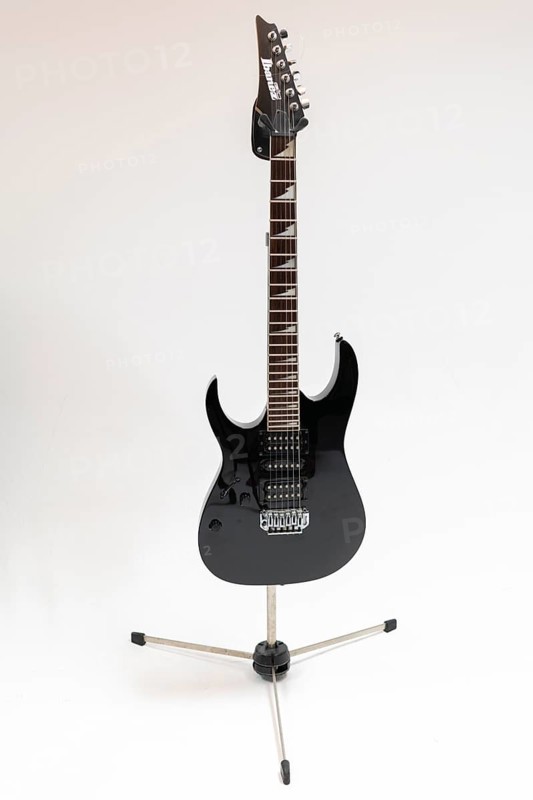 Black electric guitar