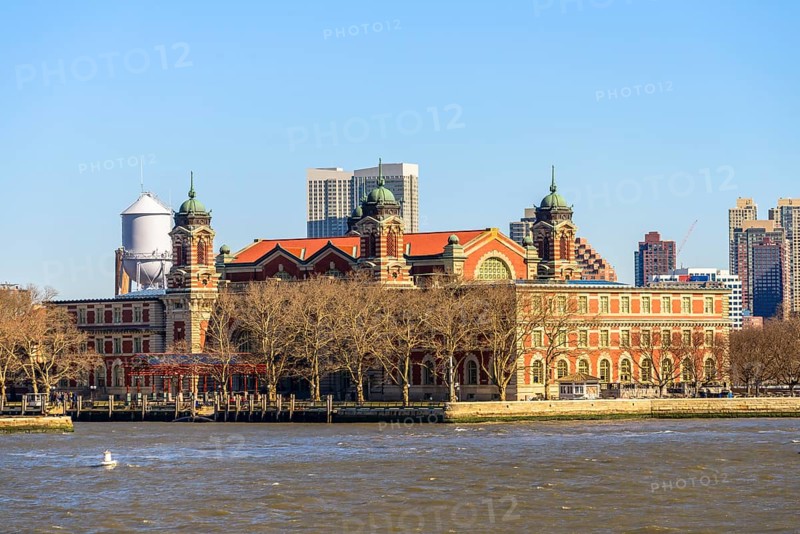 View from Hudson River to Memorial Museum of Immigration