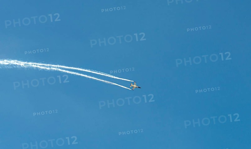 Military aircraft in flight