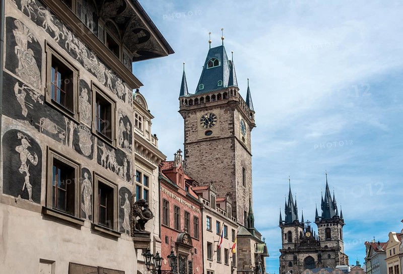 Tyn Church or Church of Our Lady before Tyn and Old Town Hall