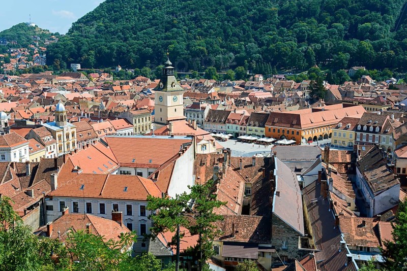 City view with old town hall