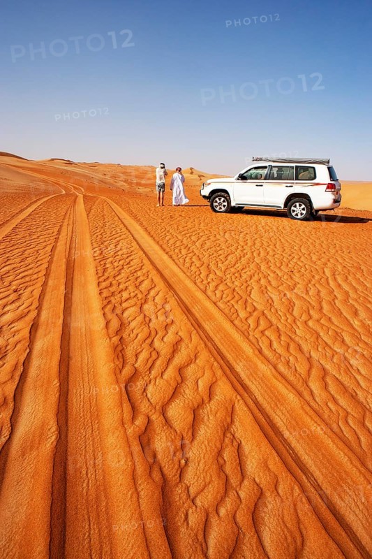 Tire tracks in the sand