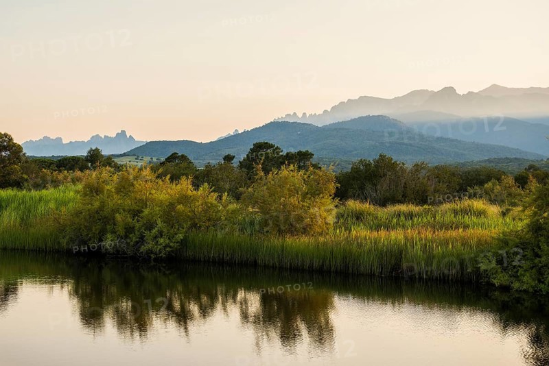 Lagoon and mountains