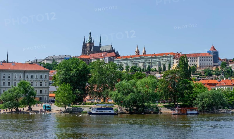 St Vitus Cathedral with Prague Castle on the Vltava River