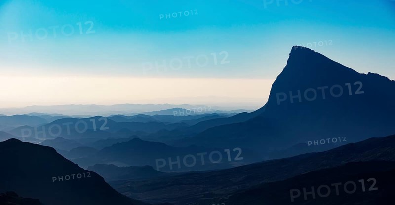 Staggered Mountain silhouetttes