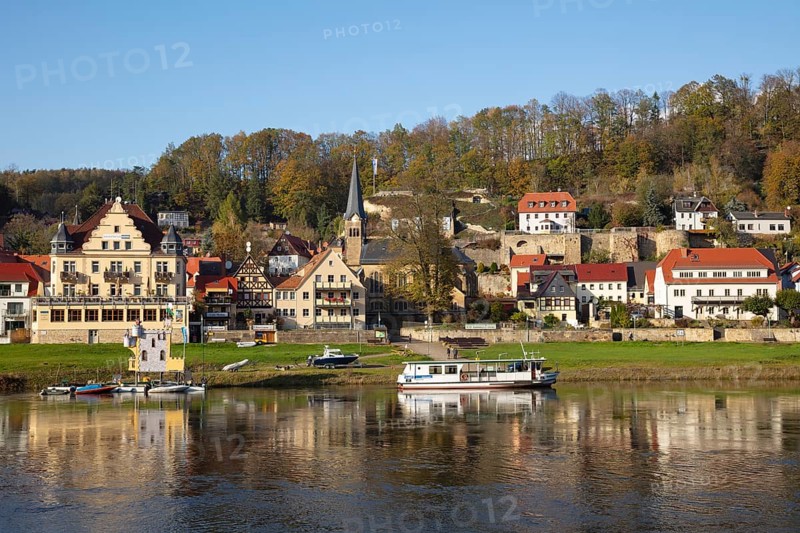 Town view with Elbe