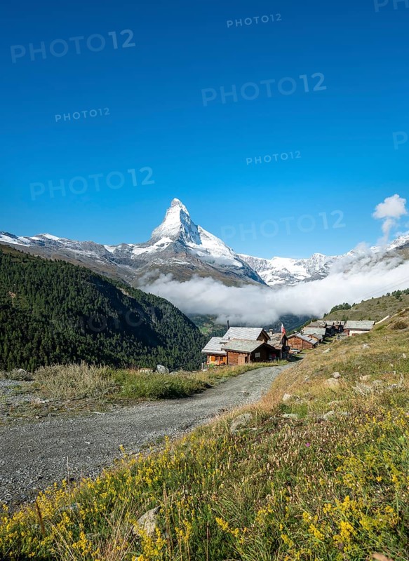 Snow-covered Matterhorn