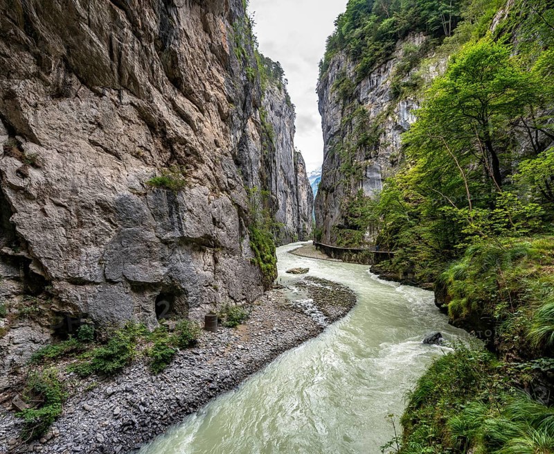 Aare Gorge at Haslital valley or Hasli Valley