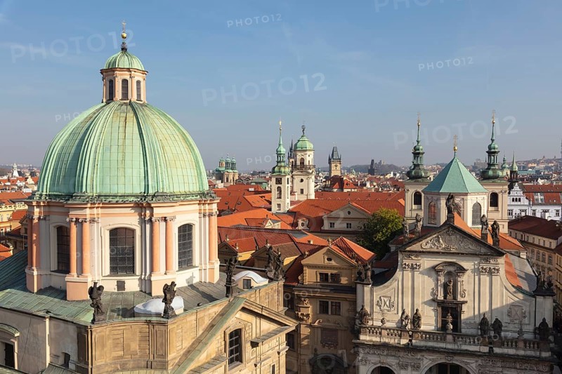 City view with dome of the Church of the Holy Cross