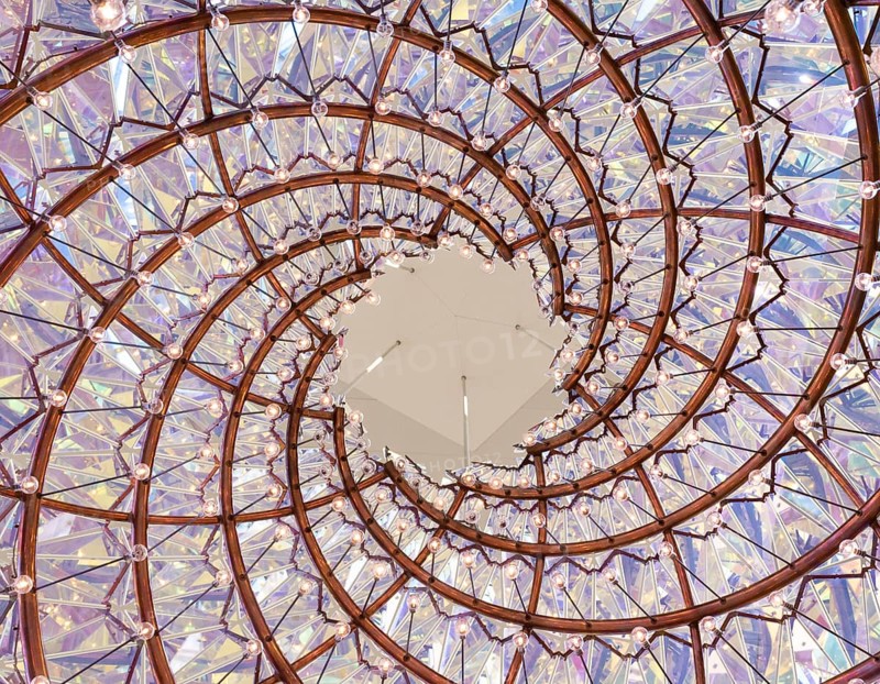 Glass chandelier