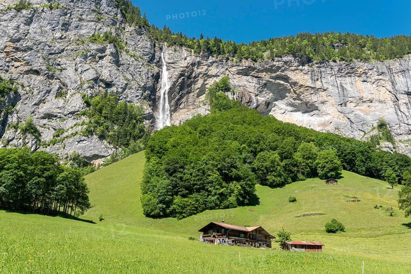 Rock face with Staubbach Falls