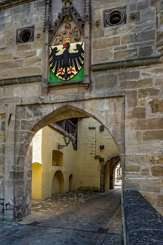 Passage at Ellinger Tor with imperial coat of arms
