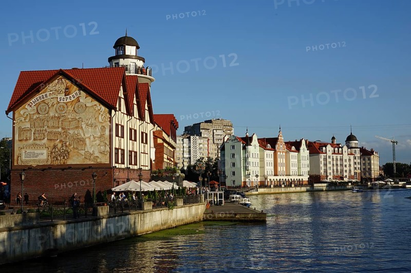 Fishing village district on the banks of the Pregel River