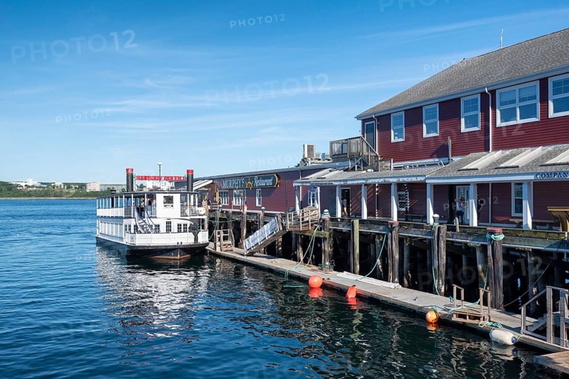 Excursion steamer in the harbour area