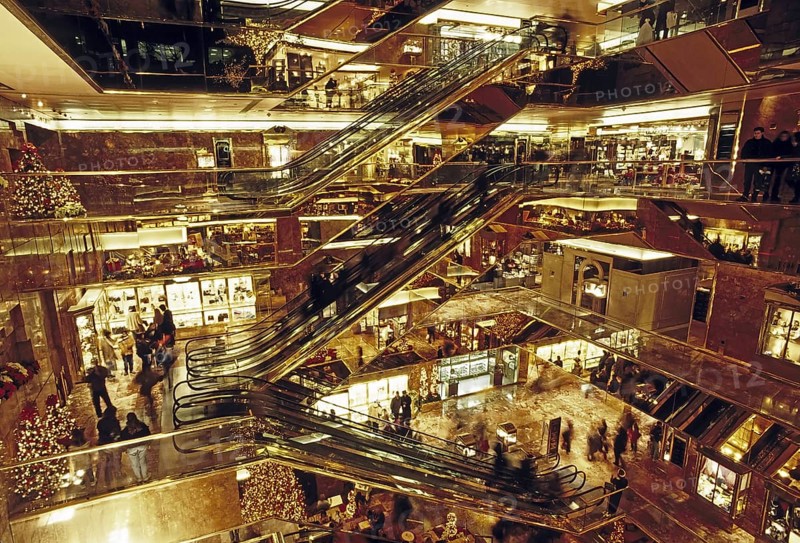 Pretentious atrium of Trump Tower