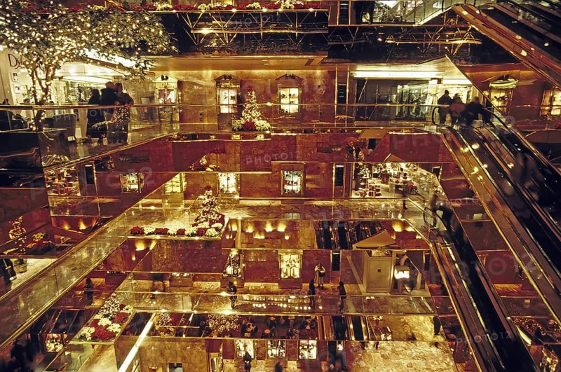 Pretentious atrium of Trump Tower